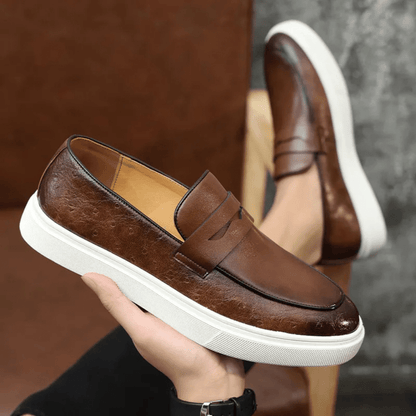 Leather Moccasin Slip-On for Men by Lennard