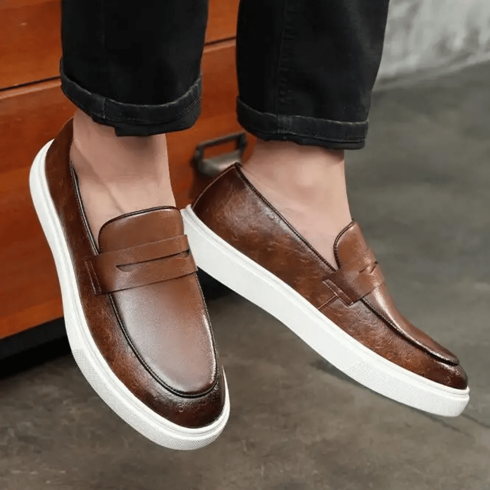 Leather Moccasin Slip-On for Men by Lennard
