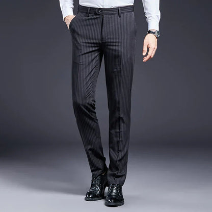 Premium Men's Suit Trousers Striped Lennard